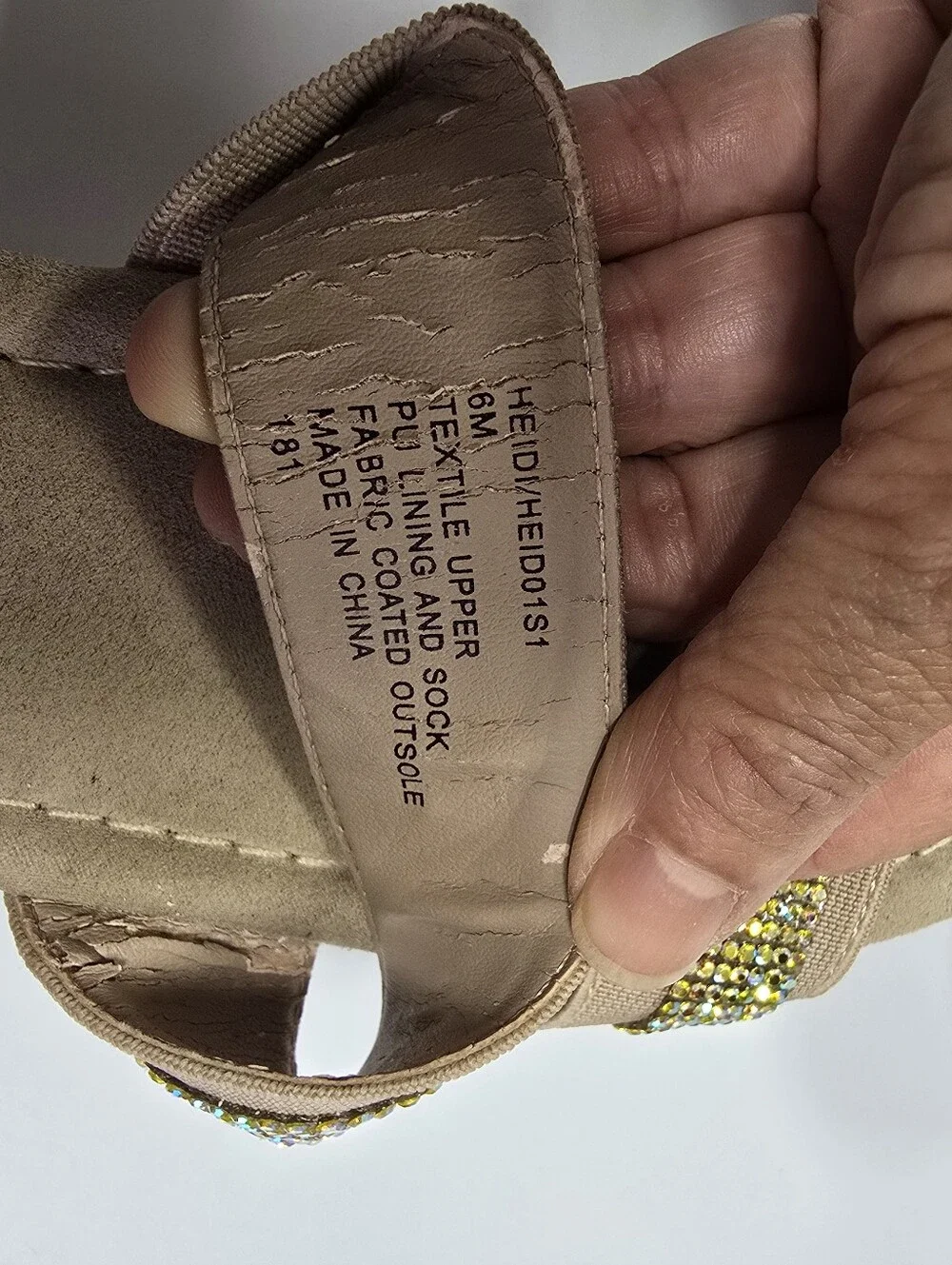 Steve Madden Heidi Rhinestone Strappy Ankle Strap Platform Wedge Sandals Size 6